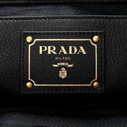 Prada Vitello Daino Tote Black 5 of 10
