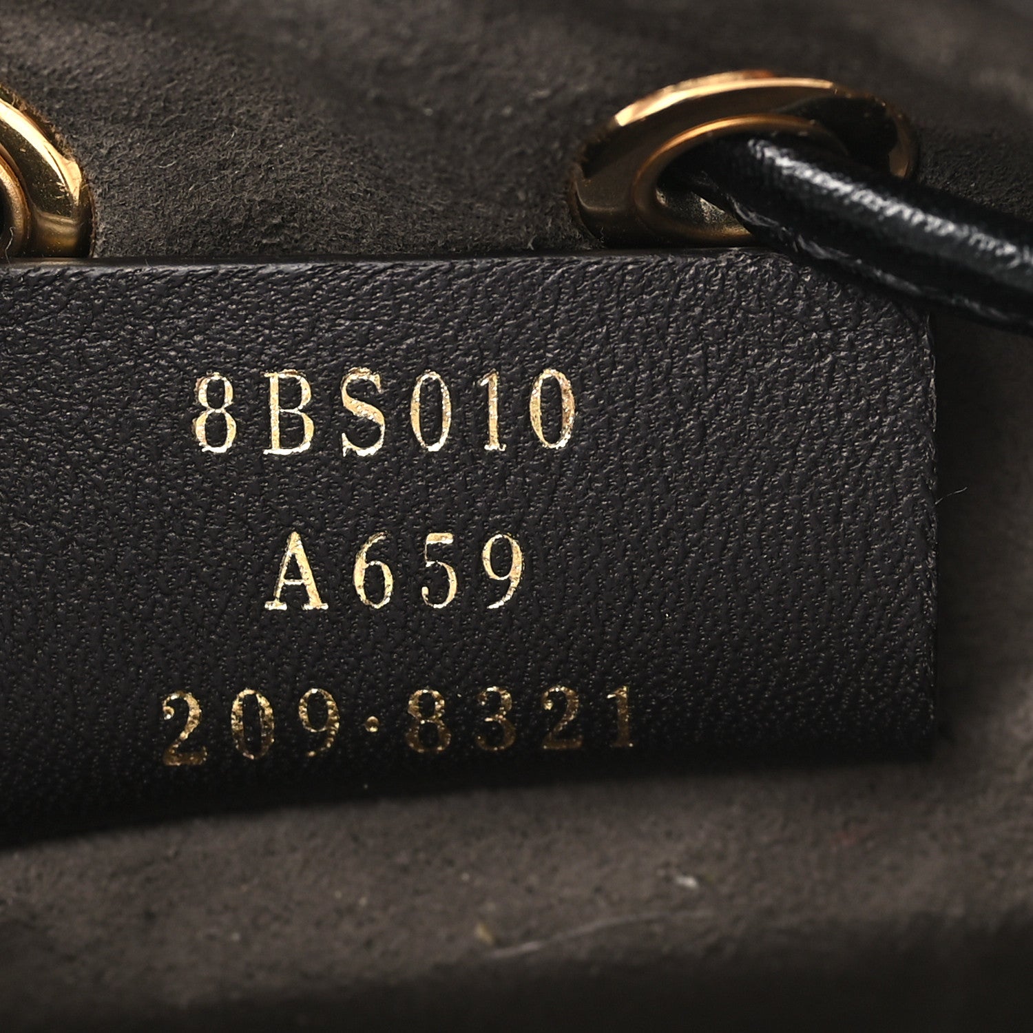 Fendi Vitello Liberty F is Fendi Bi-Color FF 1974 Embossed Mini Mon Tresor Bucket Bag Maya Black 7 of 9