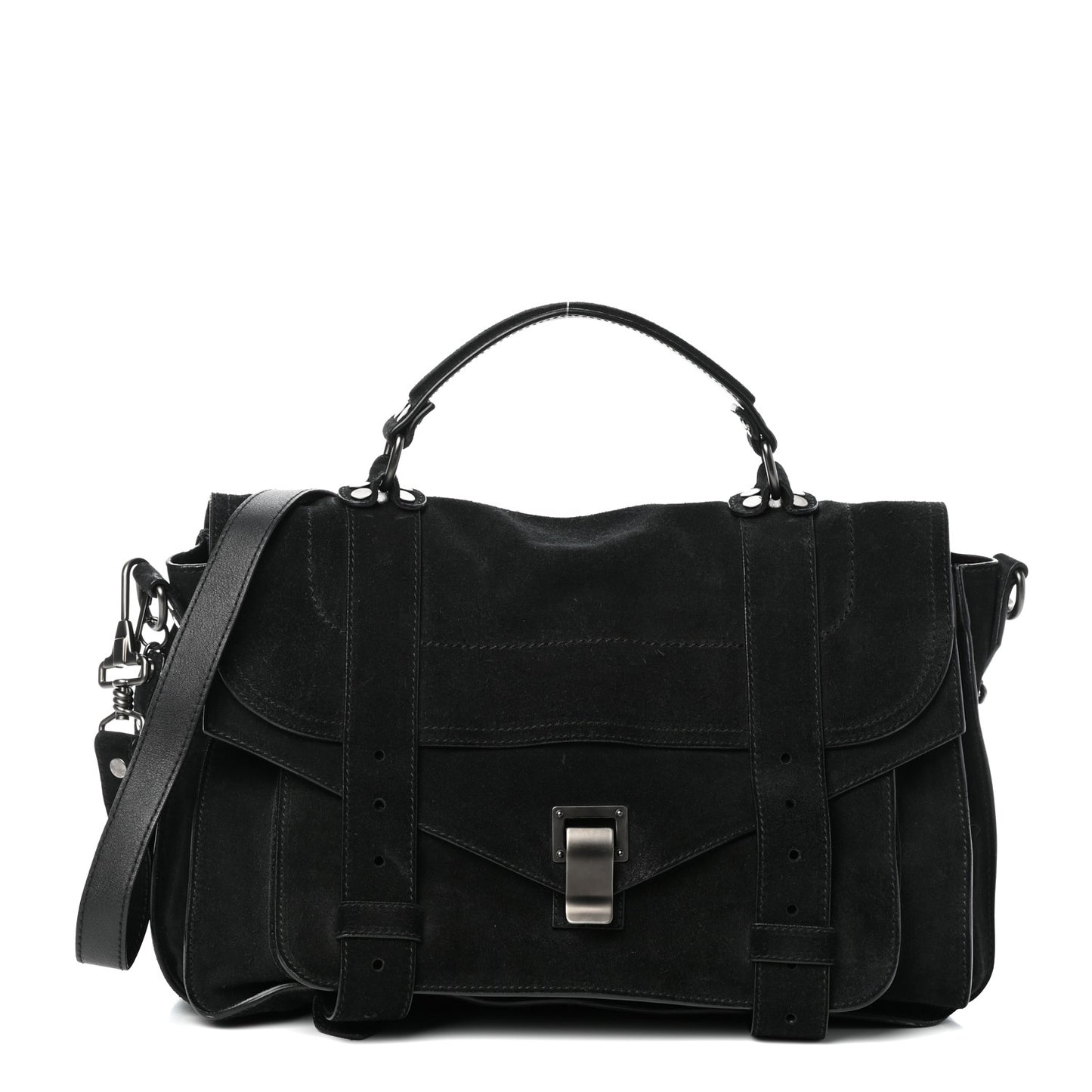 Suede Medium PS1 Satchel Black