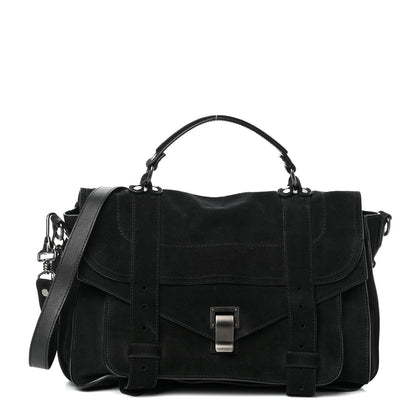 Proenza Schouler Suede Medium PS1 Satchel Black 1 of 9
