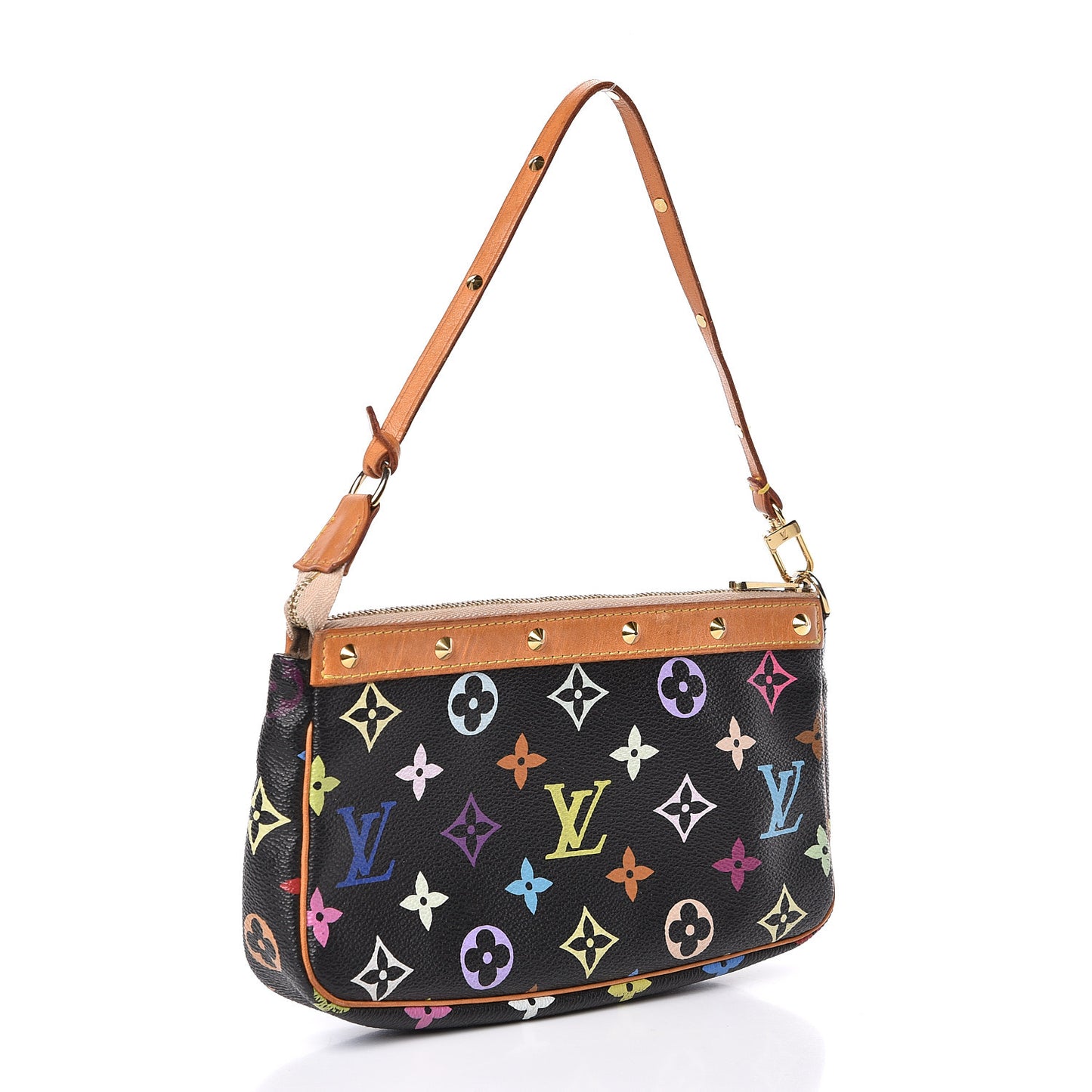 Monogram Multicolor Pochette Accessories Black