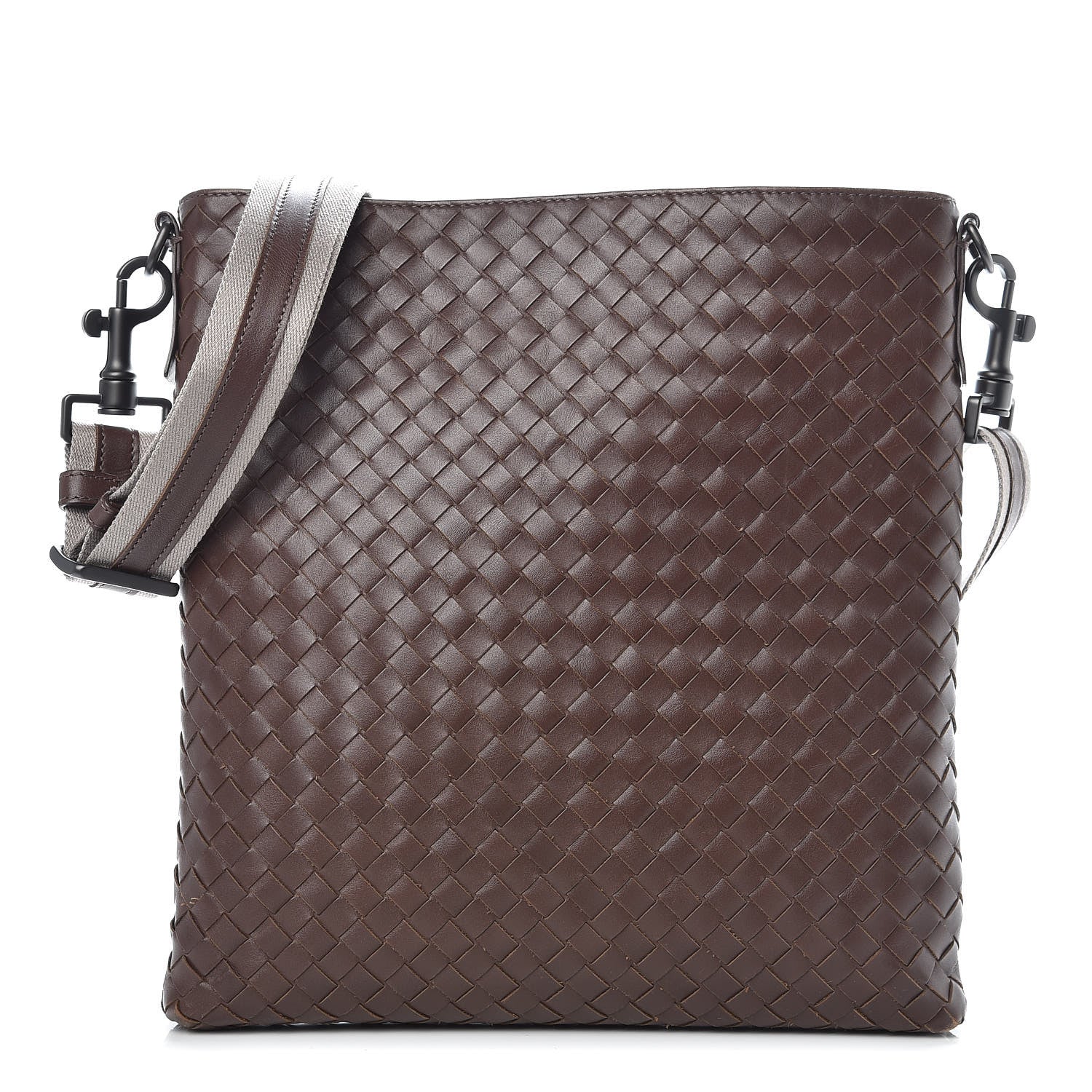 Bottega Veneta Nappa Intrecciato VN Crossbody Messenger Bag Brown 1 of 10