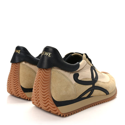 Loewe Nylon Suede Flow Runner Sneakers 41 Gold Black 4 of 10