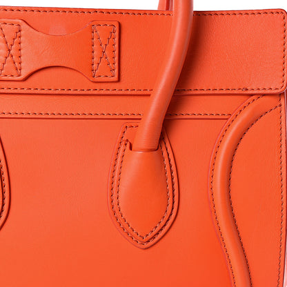 Celine Smooth Calfskin Mini Luggage Orange 9 of 12