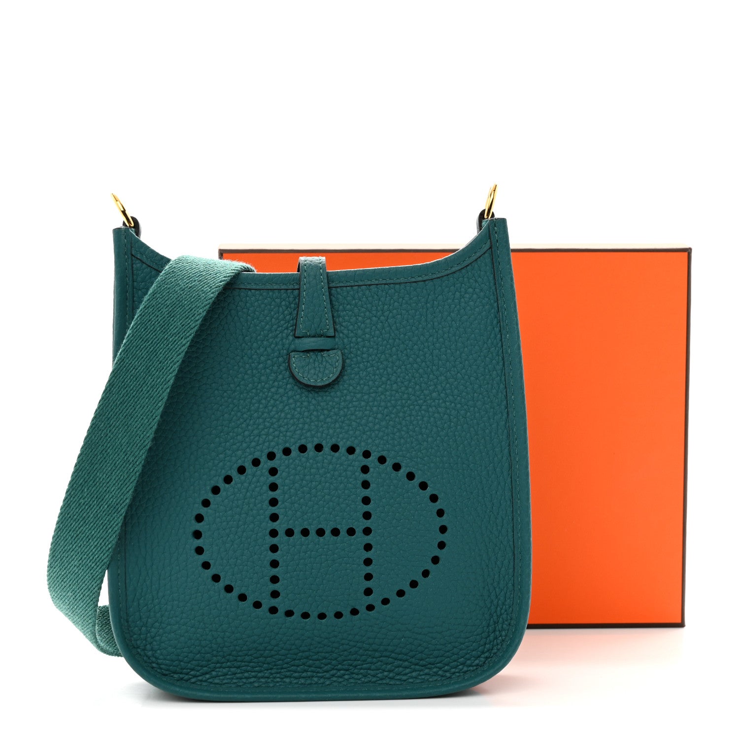 Hermes Taurillon Clemence Evelyne TPM Vert Bosphore 11 of 11