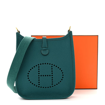 Hermes Taurillon Clemence Evelyne TPM Vert Bosphore 11 of 11
