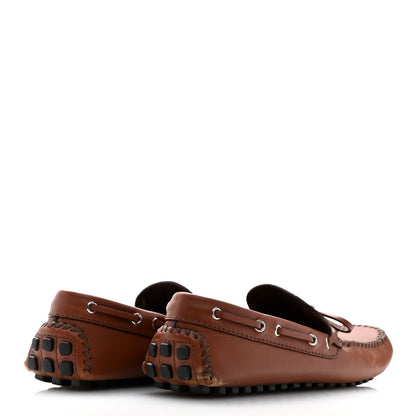 Louis Vuitton Calfskin Mens Arizona Car Shoe Moccasin Loafers 8 Brown 5 of 13