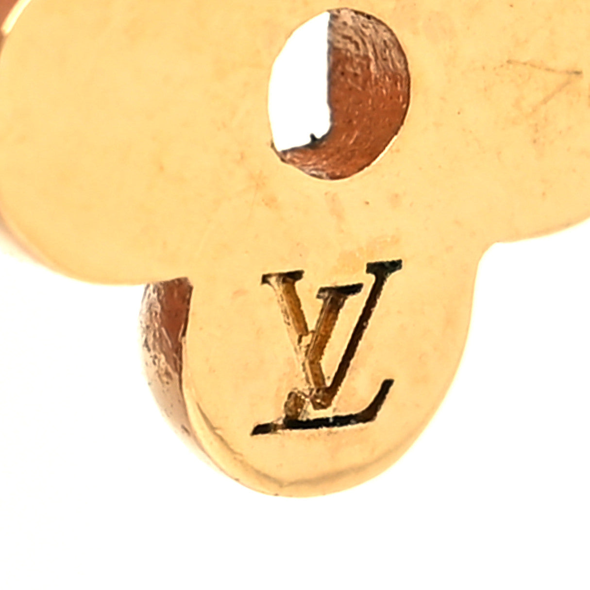Louis Vuitton Brass Blooming Earrings Gold 4 of 4