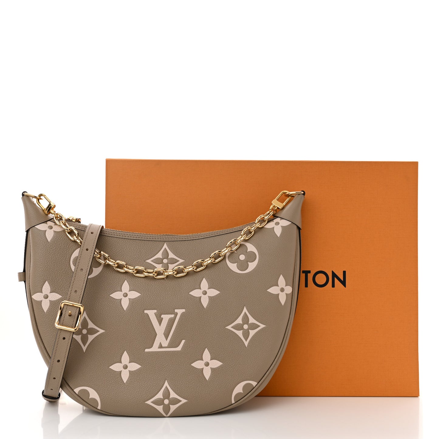 Empreinte Monogram Giant Loop Hobo Dove Gray Cream