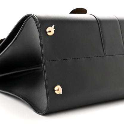 Delvaux Box Calfskin MM Brillant Satchel Black Gold 9 of 10