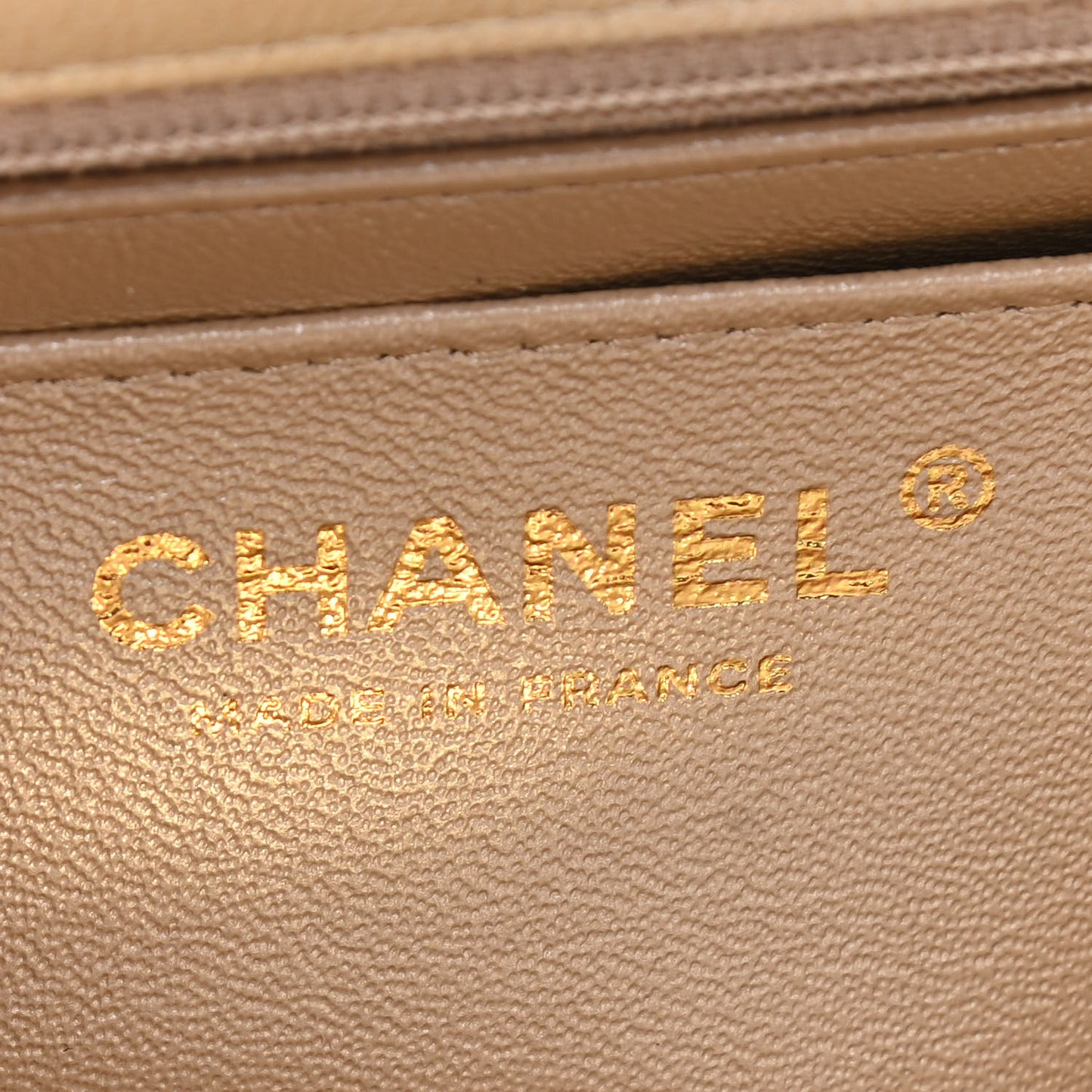 Metallic Goatskin Quilted Mini Rectangular Flap Gold