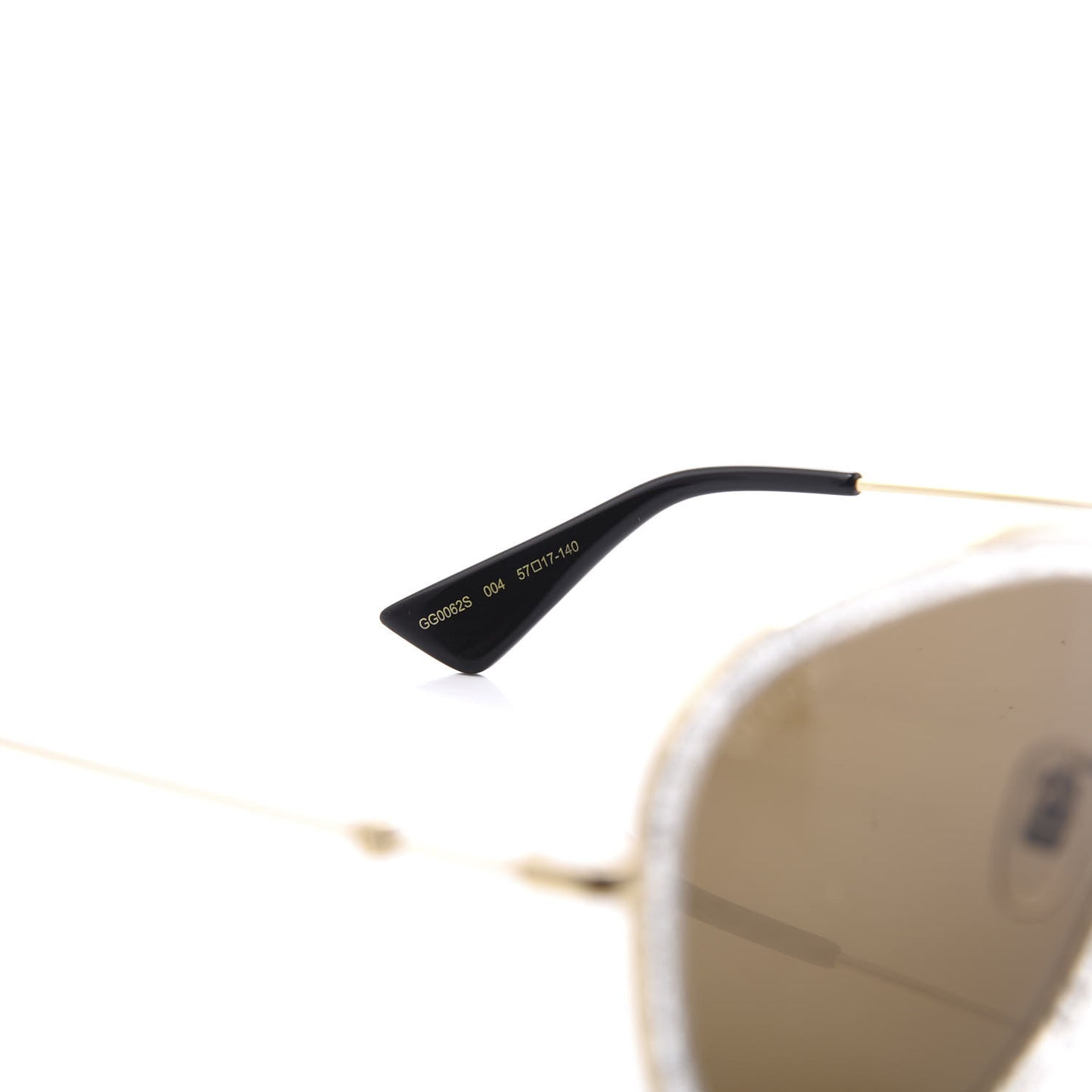 Glitter Aviator Sunglasses GG0062S Gold Brown
