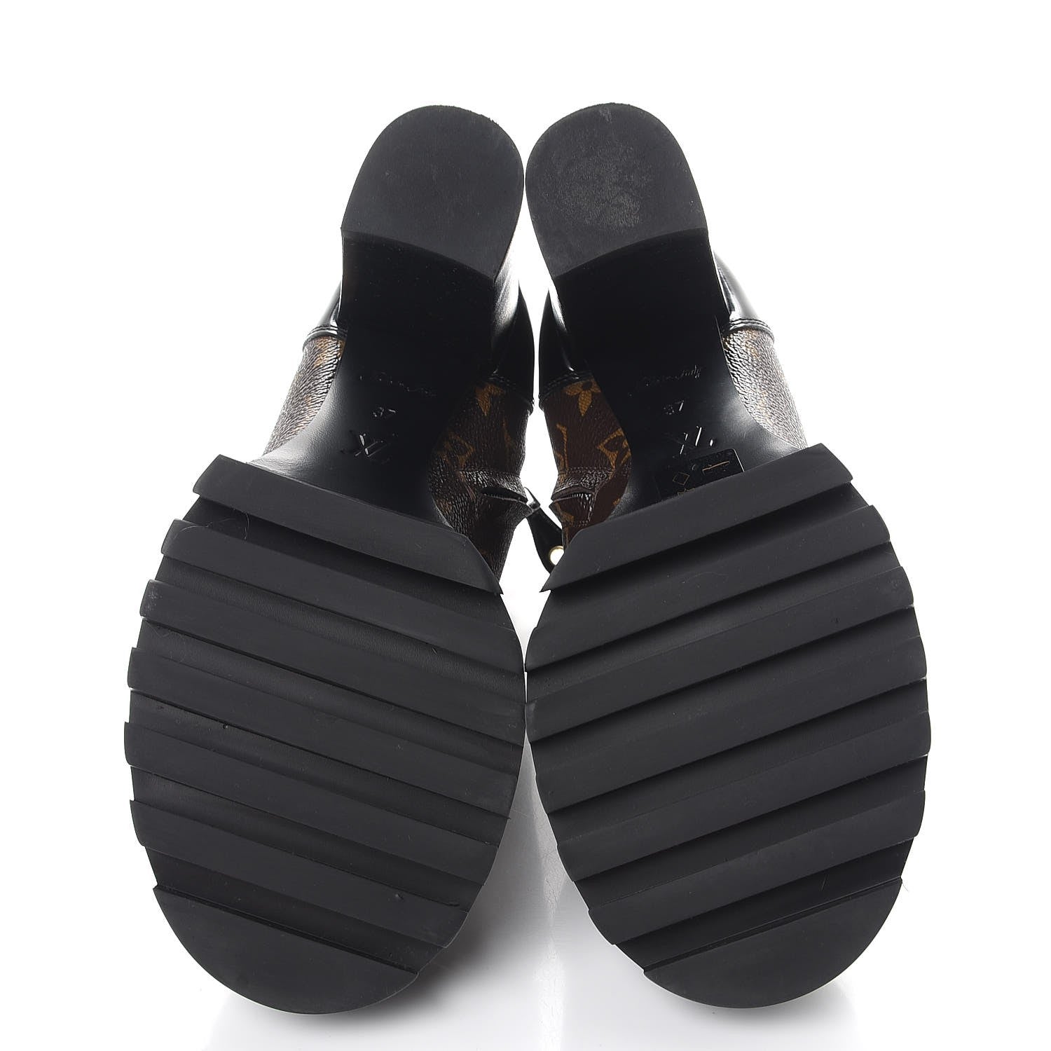 Louis Vuitton Patent Calfskin Monogram Star Trail Ankle Boots 37 Black 5 of 9