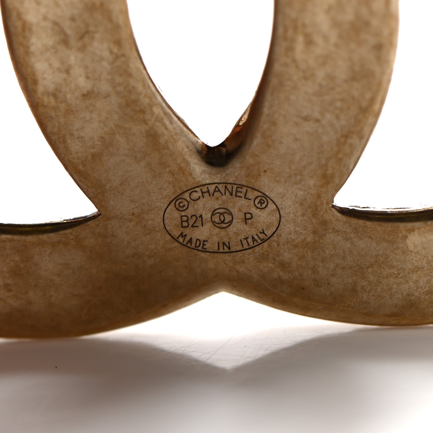 Chanel Metal CC Diamond Quilted Brooch Light Gold 5 of 5