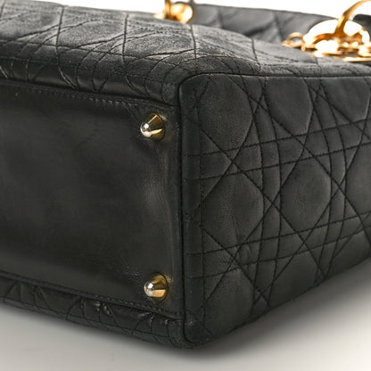 Christian Dior Lambskin Cannage Large Lady Dior Black 10 of 16