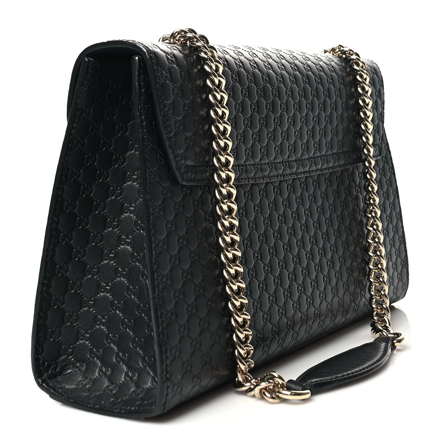Microguccissima Medium Emily Chain Shoulder Bag Black