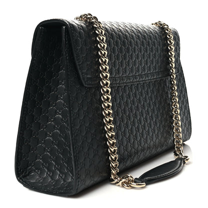Gucci Microguccissima Medium Emily Chain Shoulder Bag Black 3 of 13