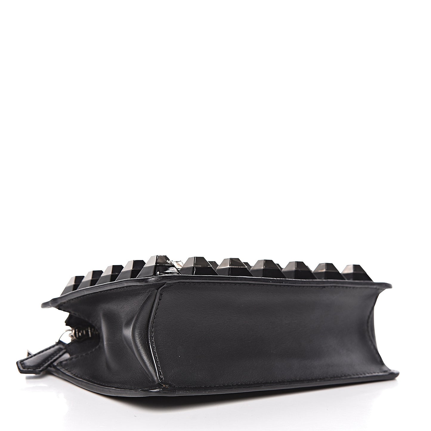 Vitello Demi Jour Studded Shoulder Bag Black