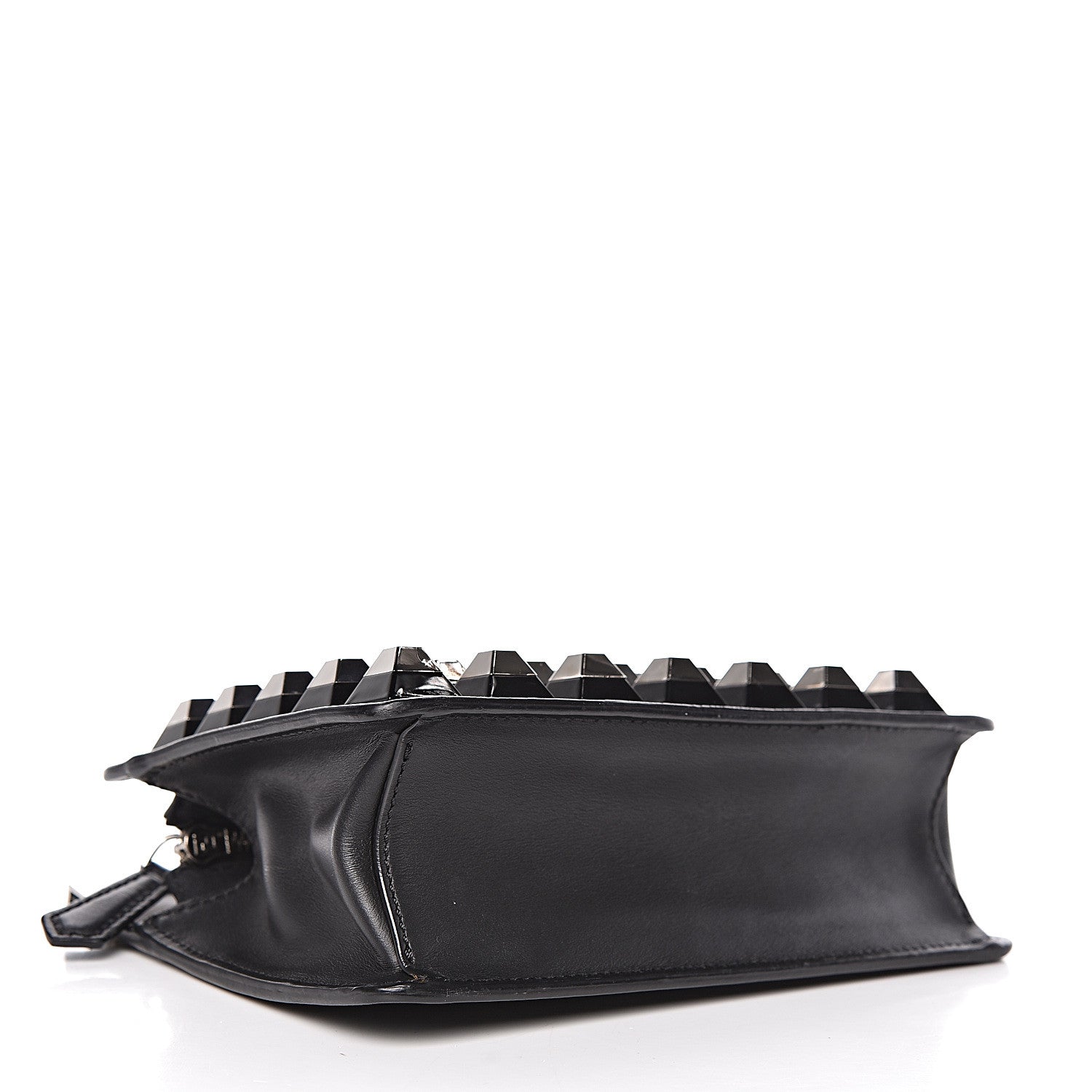 Fendi Vitello Demi Jour Studded Shoulder Bag Black 4 of 8