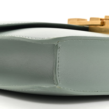 Saint Laurent Smooth Calfskin Carre Satchel Vert Opaline 10 of 18