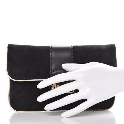 Louis Vuitton Suede SC Slim Clutch Coal 2 of 14