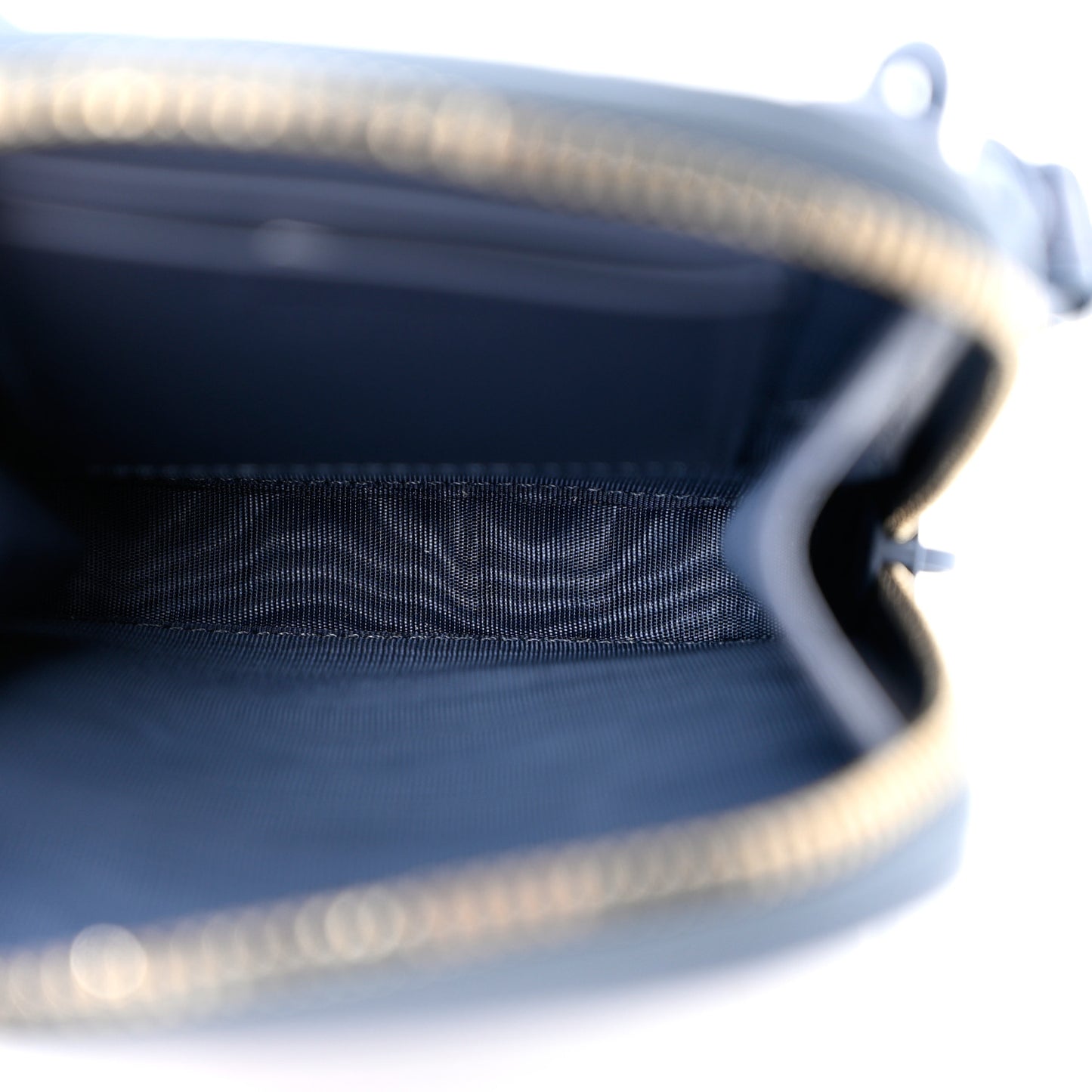 Calfskin Cannage Diamond Cannage Phone Holder Blue