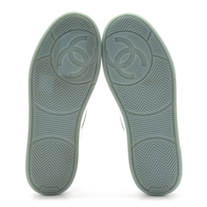 Chanel Kidskin Womens CC Sneakers 38.5 White 6 of 10