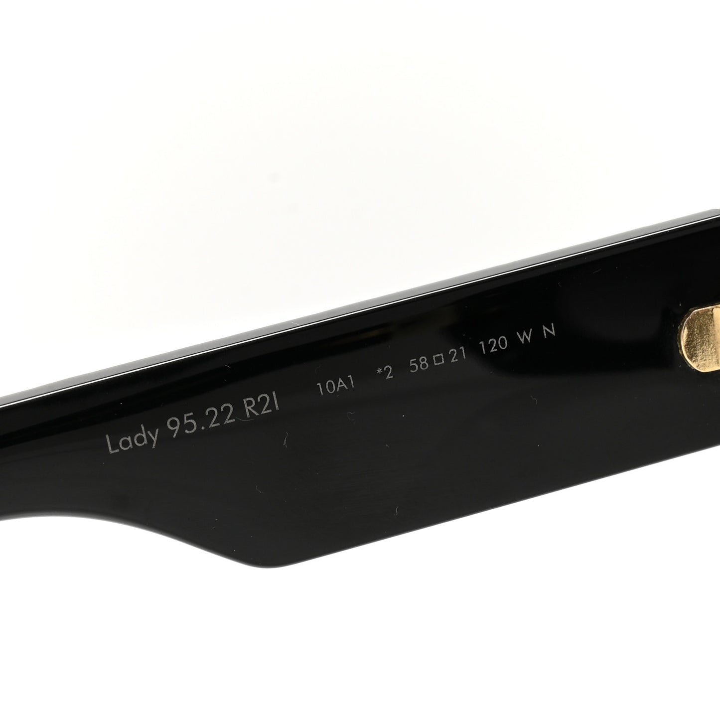 Acetate Cannage Lady 95.22 R21 Sunglasses Black