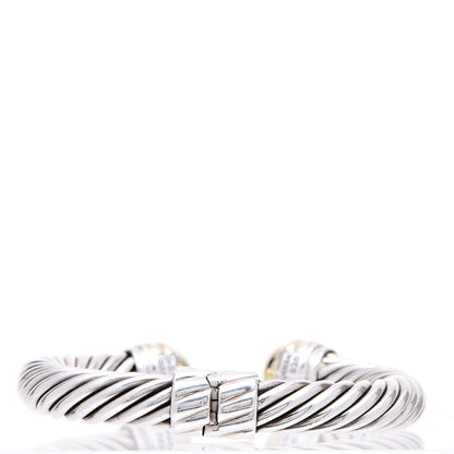 David Yurman Sterling Silver 14K Yellow Gold 10mm Cable Classics Bracelet 3 of 5