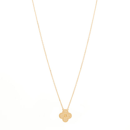 Van Cleef & Arpels 18K Yellow Gold Vintage Alhambra Pendant Necklace 1 of 6