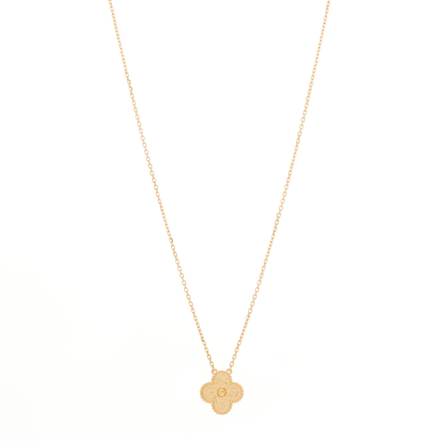 18K Yellow Gold Vintage Alhambra Pendant Necklace