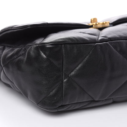 Chanel Lambskin Quilted Large 19 Flap Black 8 of 12