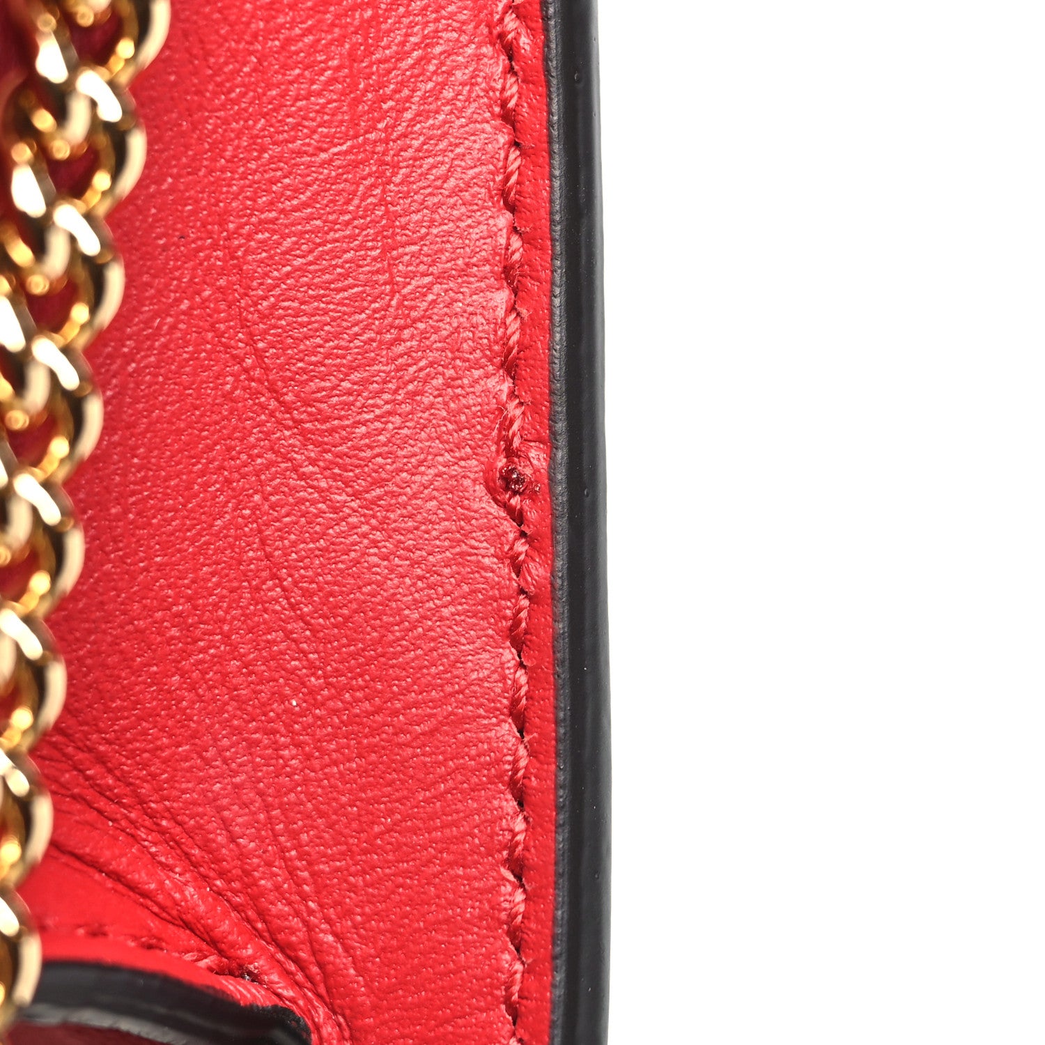 Gucci Calfskin Super Mini Sylvie Chain Shoulder Bag Hibiscus Red 12 of 13
