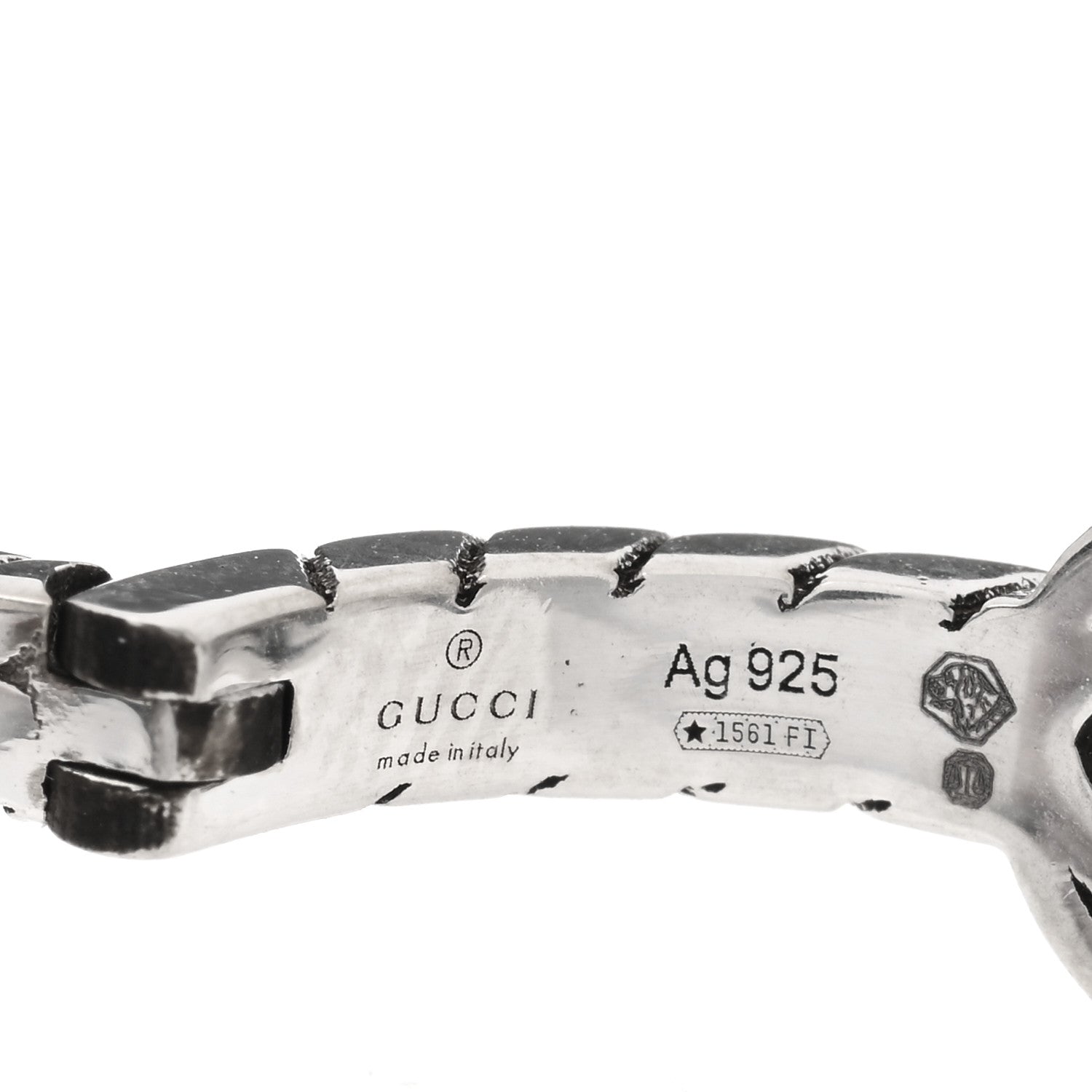 Gucci Sterling Silver Interlocking G Hoop Earrings 4 of 4