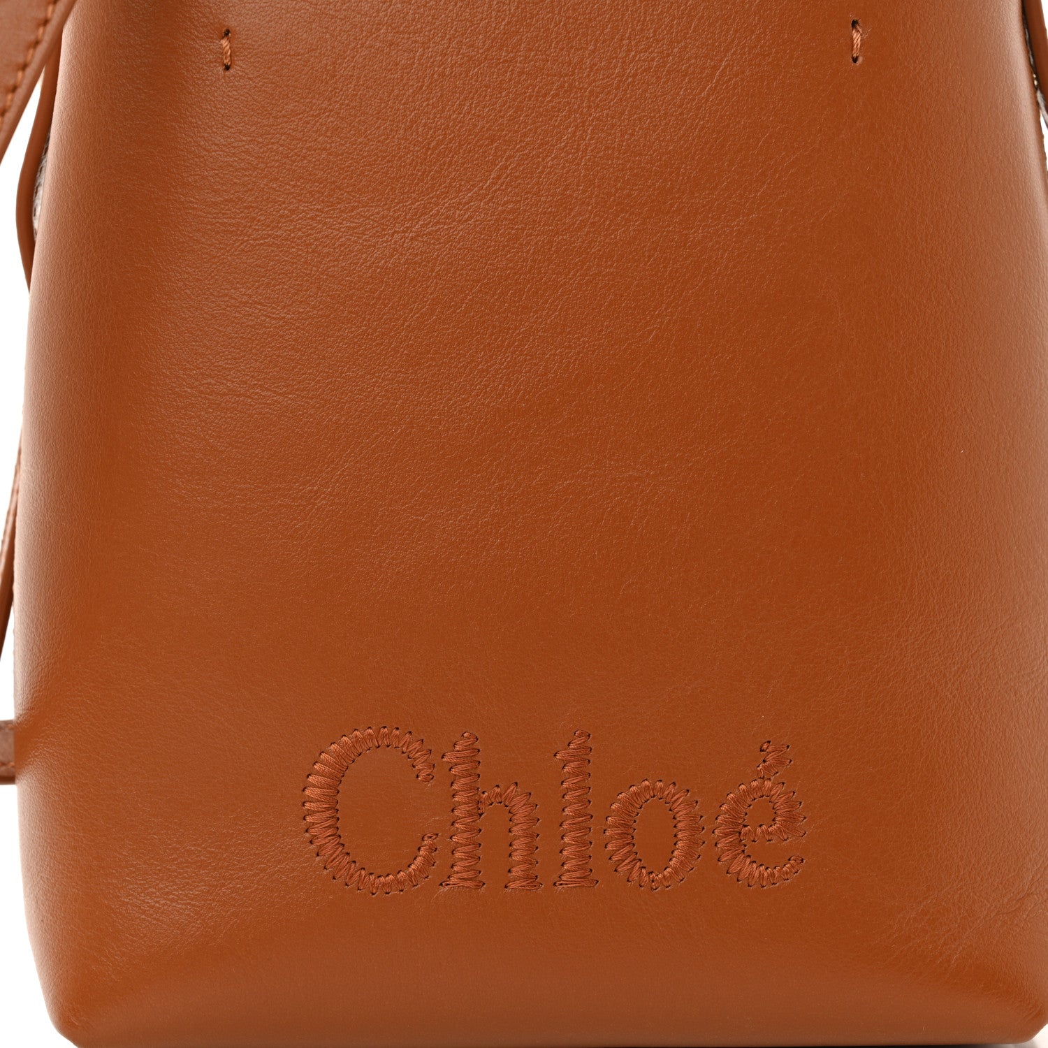 Chloe Shiny Calfskin Micro Sense Tote Bag Caramel 8 of 10