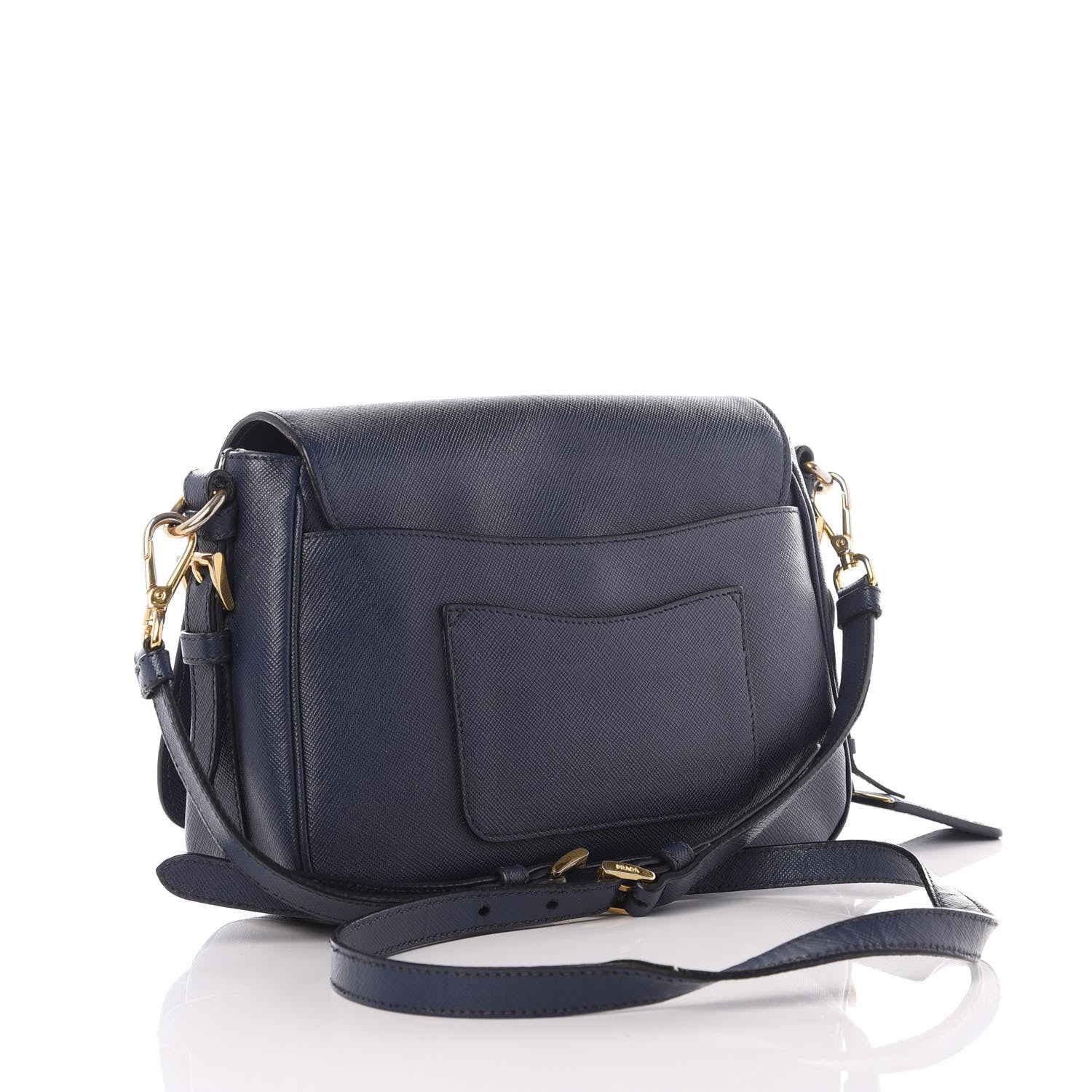 Prada Saffiano Crossbody Bag Bleuette 2 of 10