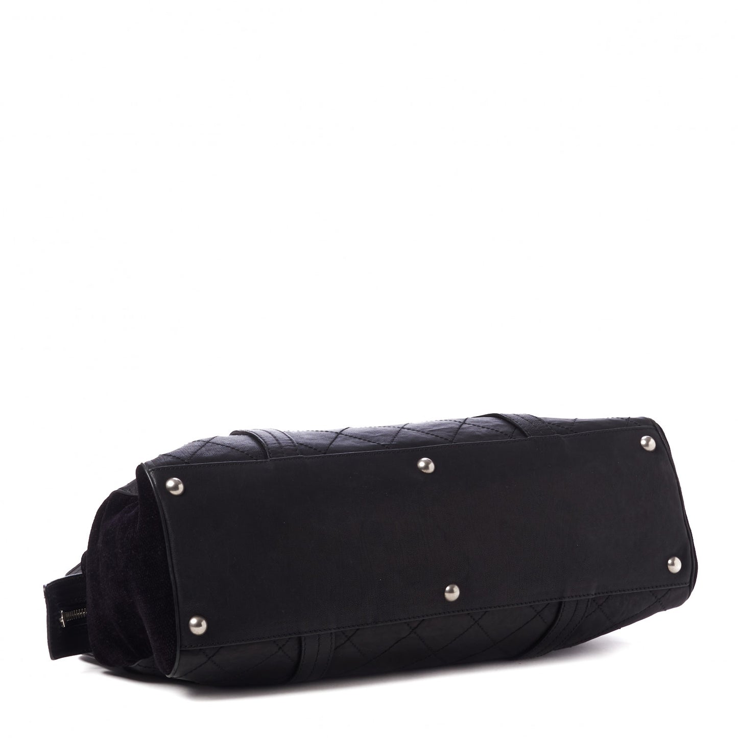 Sheepskin Velvet Mademoiselle Shoulder Bag Black