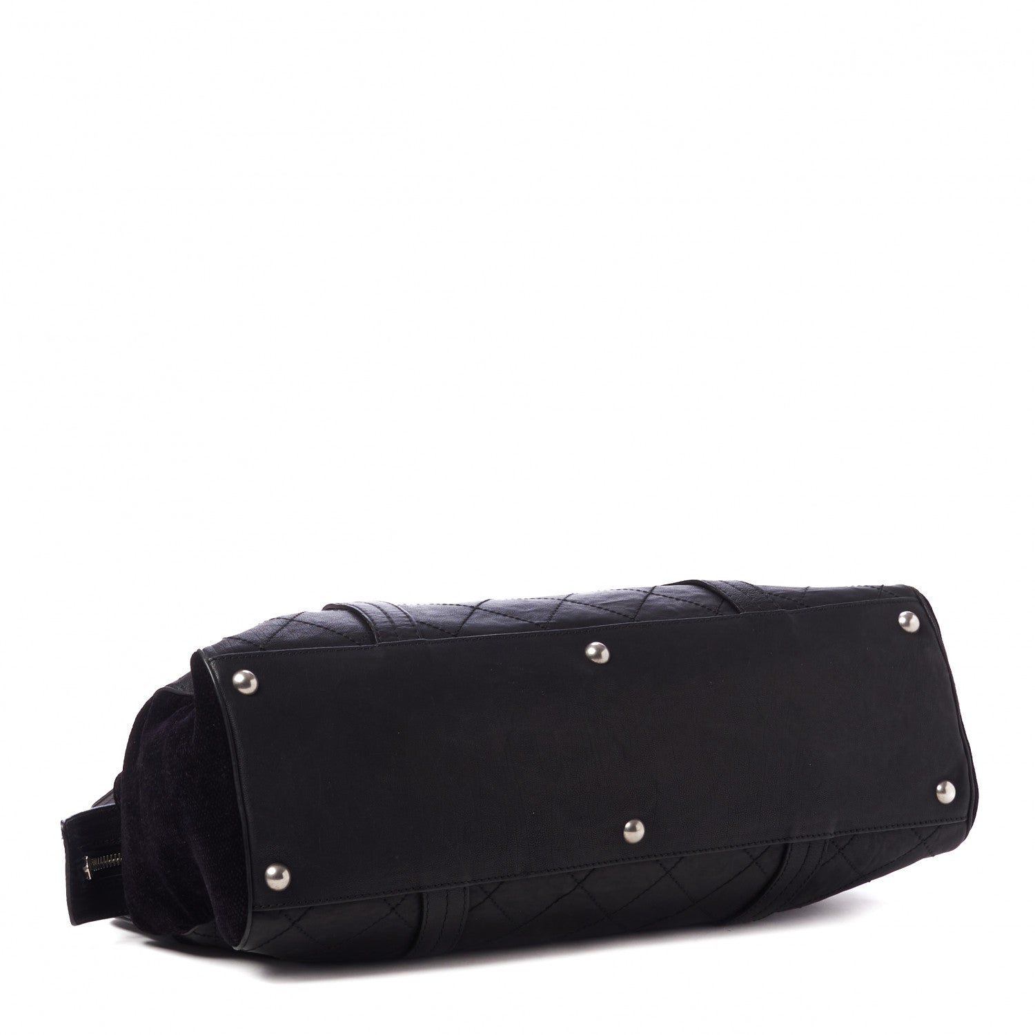 Chanel Sheepskin Velvet Mademoiselle Shoulder Bag Black 3 of 9