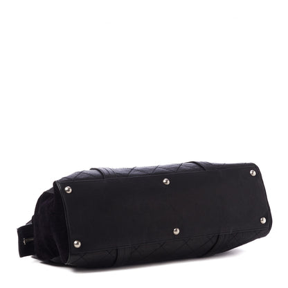 Chanel Sheepskin Velvet Mademoiselle Shoulder Bag Black 3 of 9