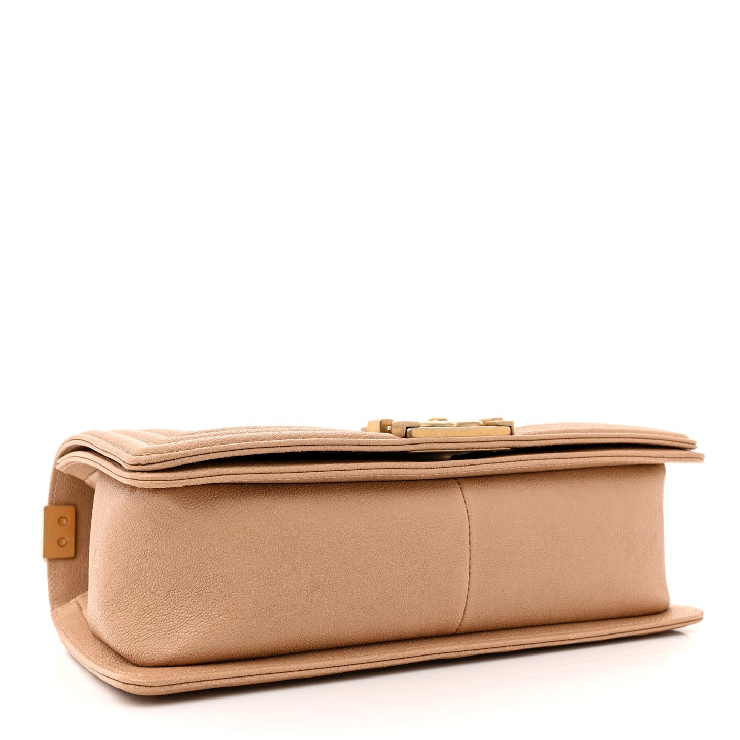 Caviar Quilted Medium Boy Flap Beige