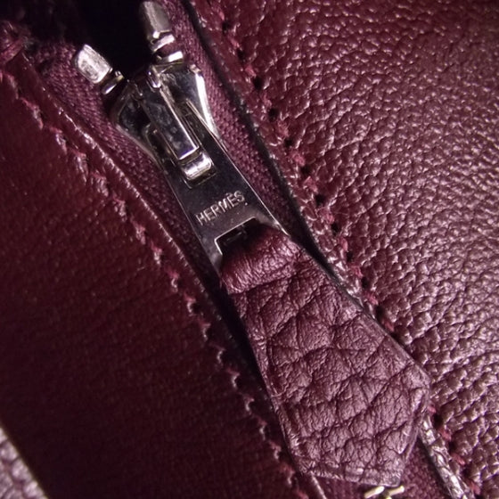Hermes Taurillon Clemence BIRKIN 35 Plum 10 of 15