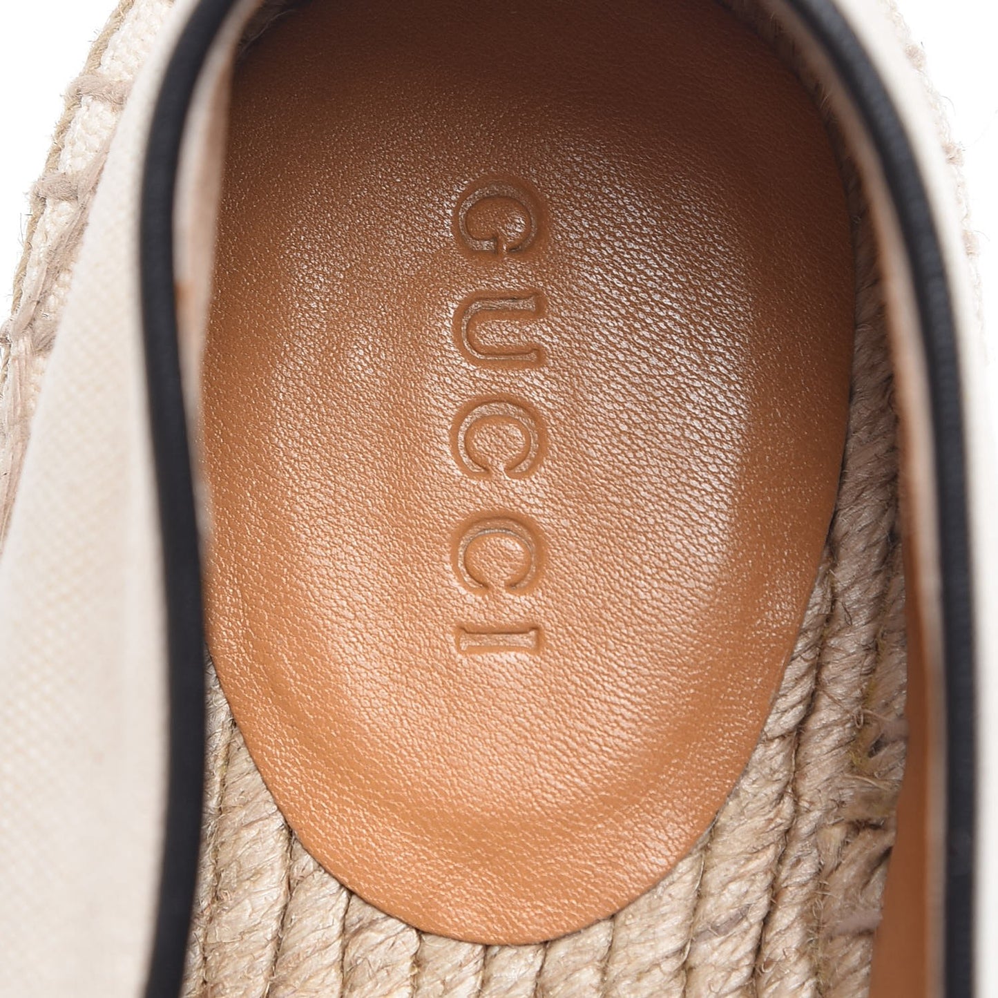 Nappa Canvas Espadrilles 38.5 Natural Black