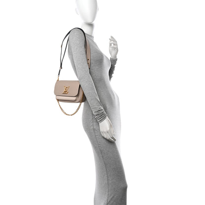 Louis Vuitton Grained Calfskin Lockme Tender Greige 3 of 9