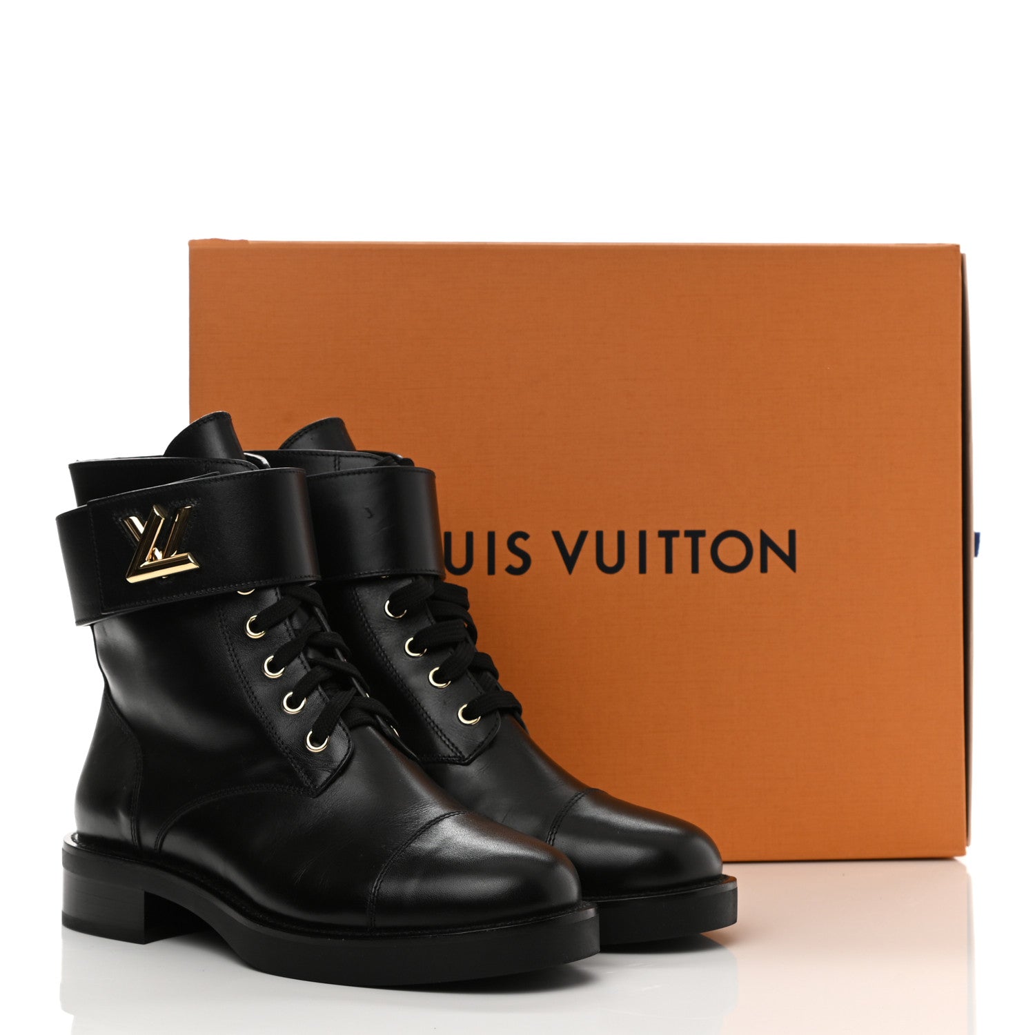 Louis Vuitton Calfskin Wonderland Ranger Boots 37.5 Black 8 of 8