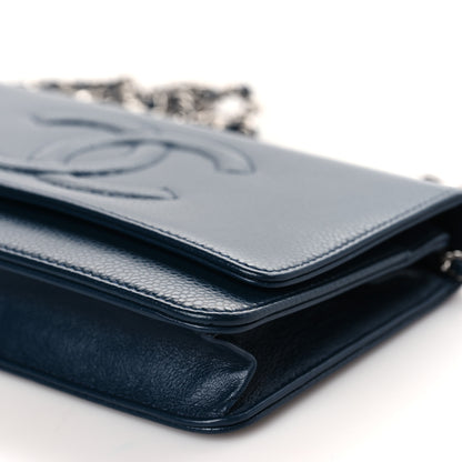 Chanel Caviar Timeless CC Wallet on Chain WOC Navy Blue 10 of 10