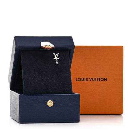 Louis Vuitton 18K White Gold Diamond Idylle Blossom LV Stud Single Earring 5 of 5
