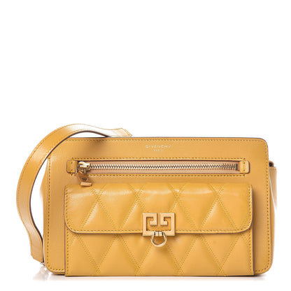 Givenchy Goatskin Diamond Quilted Pocket Crossbody Golden 1 of 9