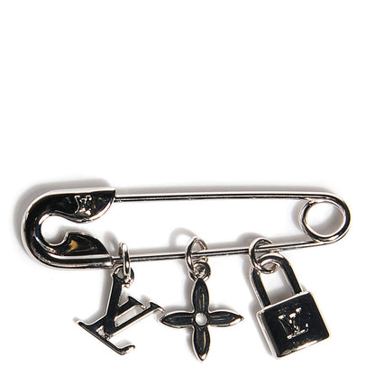 Louis Vuitton Charm Safety Pin Brooch Silver 1 of 4