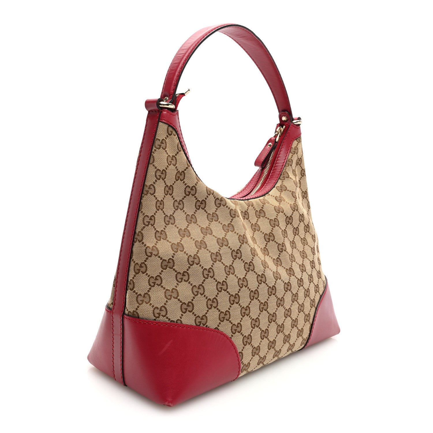 Gucci Monogram Medium Lovely Heart Hobo Red 3 of 12