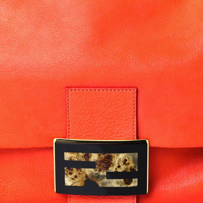 Fendi Nubuck Big Forever Mama Baguette Orange 8 of 10